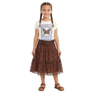 Girls (7-12) Freestyle Revolution Good Vibes Tee/Lace Maxi Skirt