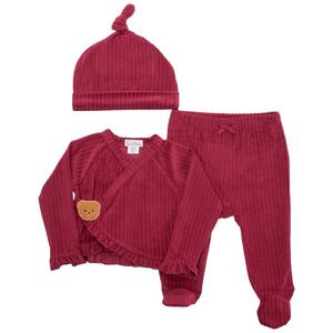 Baby Girl (NB-9M) Quiltex Bear 3pc. Take Me Home Set