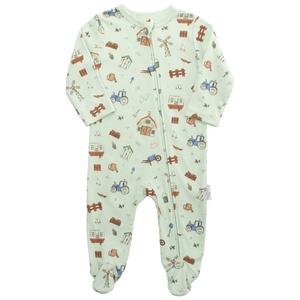 Baby Boy (NB-9M) Quiltex Farm Basic Sleep N Play Sleeper
