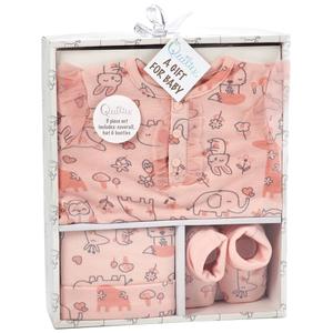 Baby Girl (NB-6M) Quiltex Animal Parade 3pc. Box Set