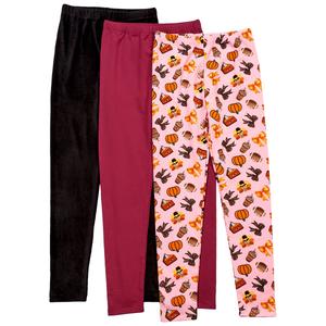 Girls (7-12) Freestyle Revolution 3pk. Fall Brushed/Cord Leggings