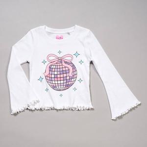 Girls (4-6x) Freestyle Revolution Glitter Disco Lettuce Edge Top alternate view