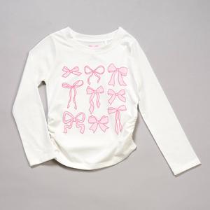Girls (4-6x) Freestyle Revolution Glitter Bows Side Cinch Top alternate view