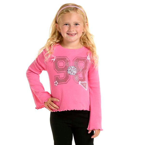 Girls (4-6x) Freestyle Revolution 98 Gameday Lettuce Edge Top