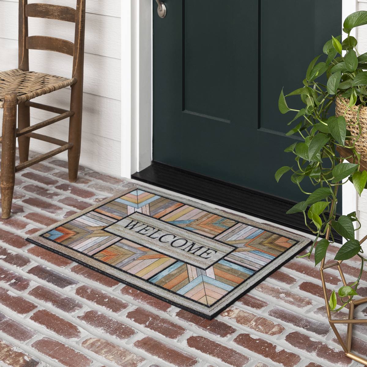 Mohawk Home Colorful Roots Welcome Rectangle Doormat