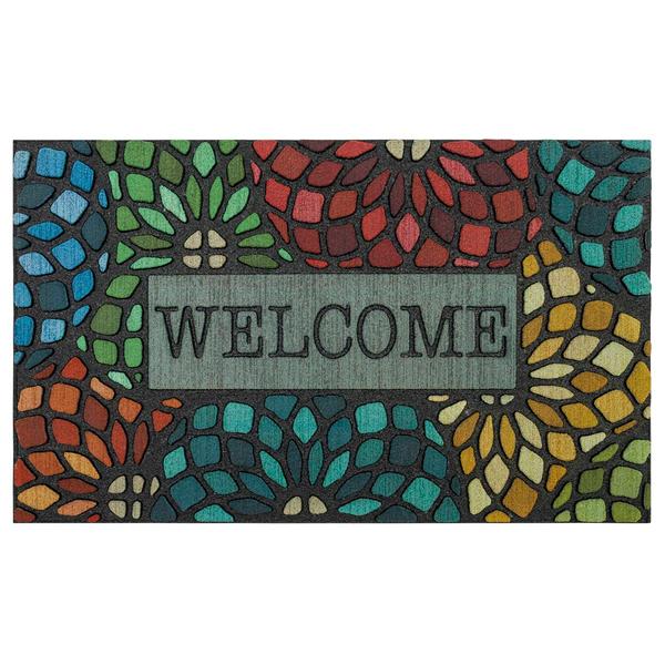 Mohawk Home Stained Glass Geometric Rectangle Doormat