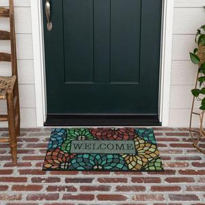 Mohawk Home Stained Glass Geometric Rectangle Doormat alternate view