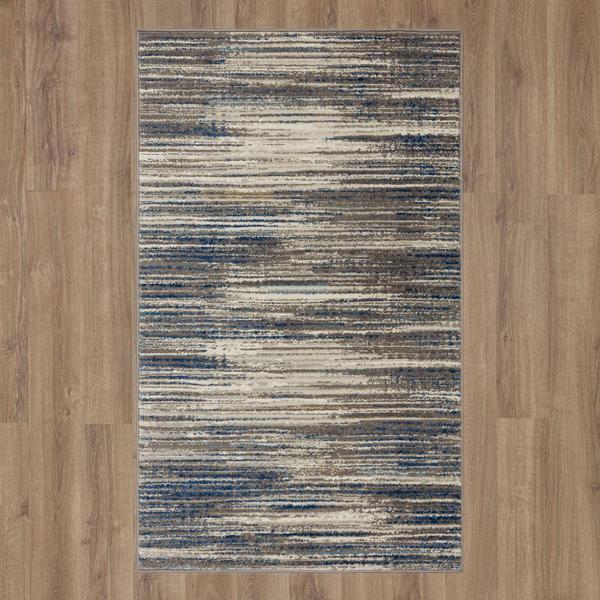 Mohawk Home Furie Stripe Grey/Dark Blue Accent Rug