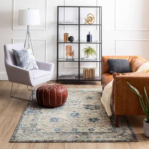 Mohawk Home Waldorf Grey/Dark Blue Large Area Rug alternate view