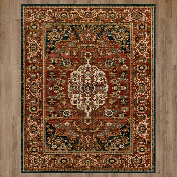 Mohawk Home Bilpass Red Area Rug