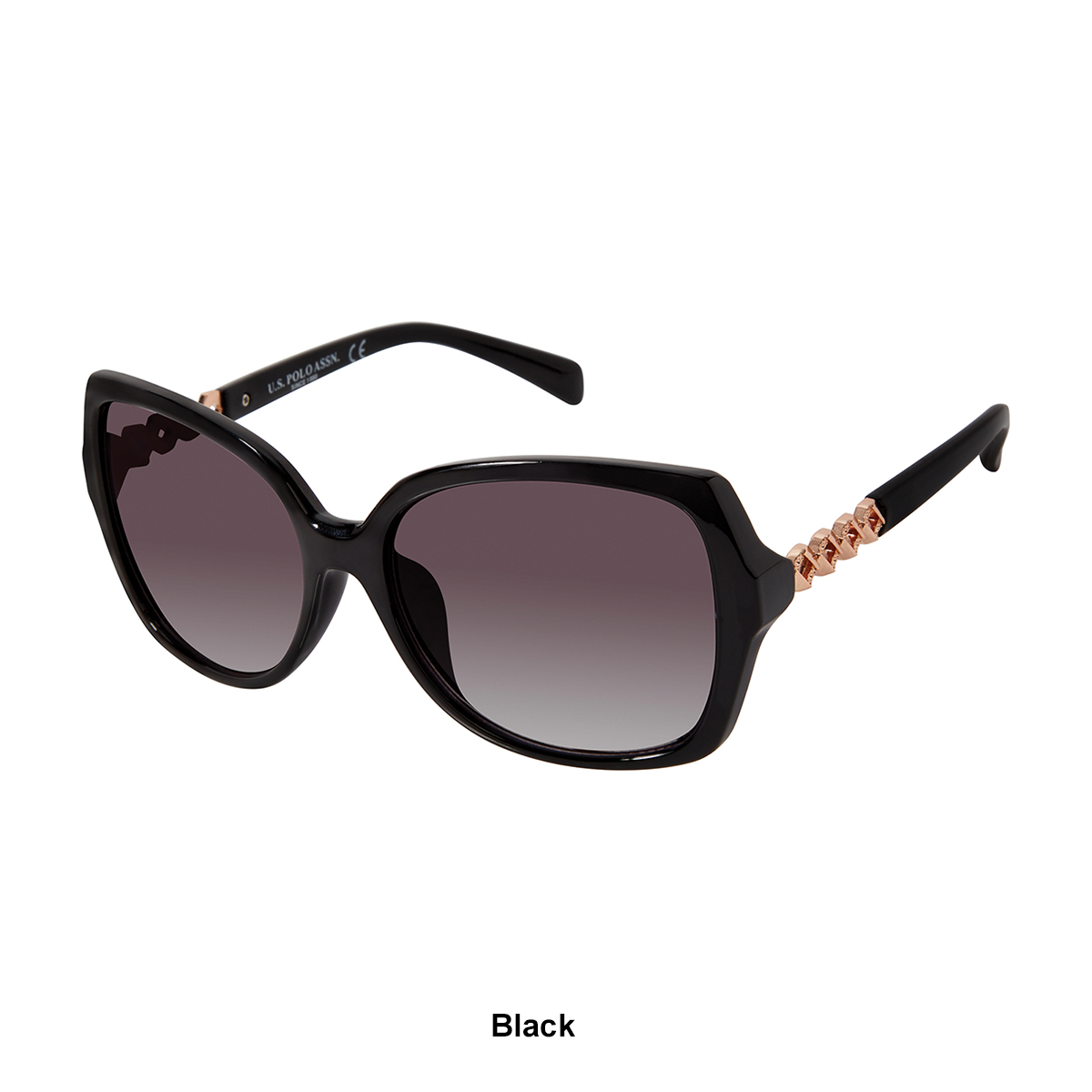 Womens U.S. Polo Assn.(R) Rectangle Chain Sunglasses