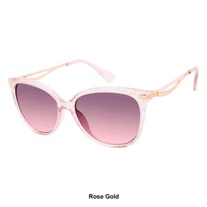 Womens U.S. Polo Assn.(R) Glitter Metal Temple Cat Sunglasses alternate view