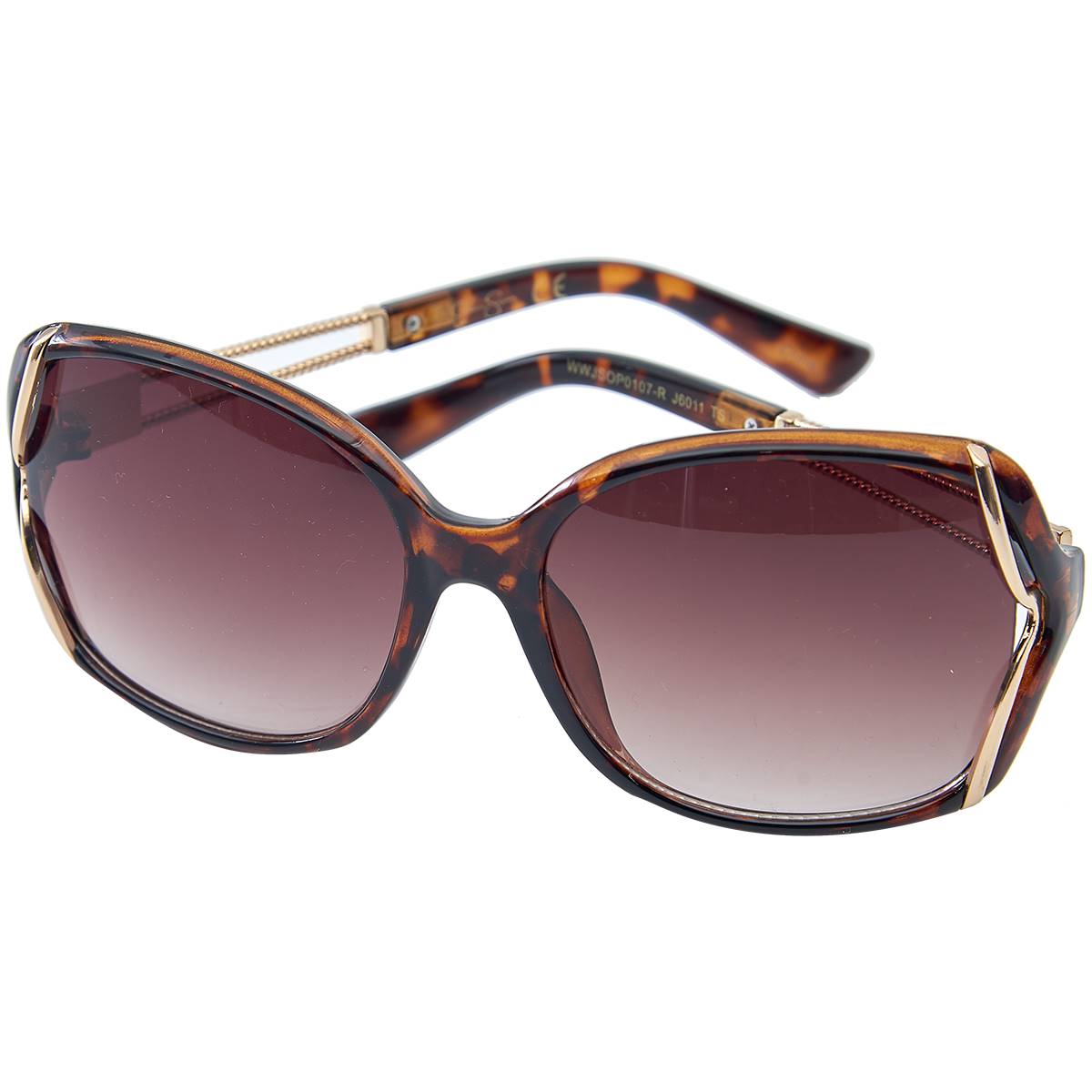 Womens Jessica Simpson Sun Tortoise Vented Rectangle Sunglasses