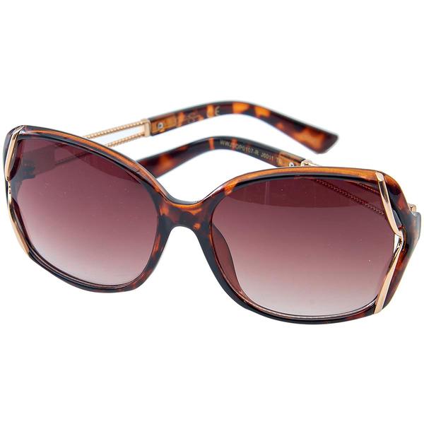 Womens Jessica Simpson Sun Tortoise Vented Rectangle Sunglasses alternate view