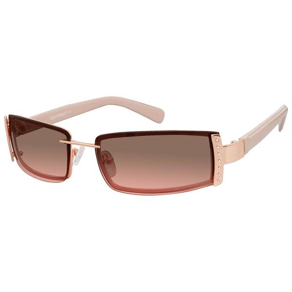 Womens SOUTHPOLE(R) Combo Rectangle Heavy Metal Sunglasses