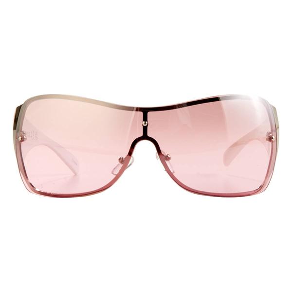 Womens SOUTHPOLE(R) Rhinestone Temple Shield Sunglasses alternate view