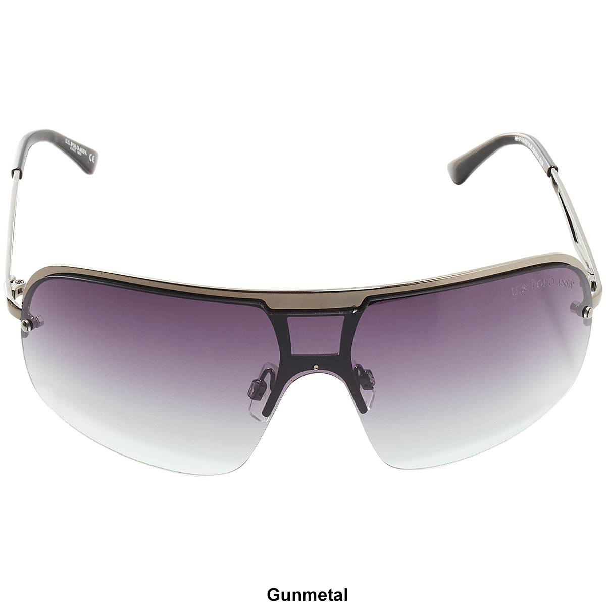 Mens U.S. Polo Assn.(R) Semi-Rimless Sunglasses With Metal Frame