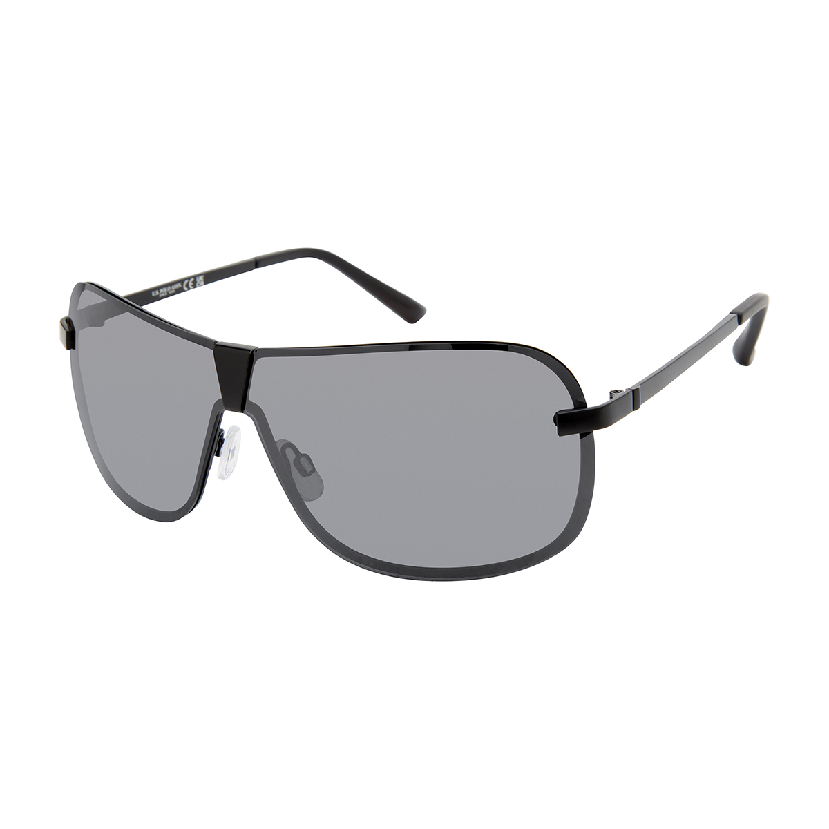 Mens U.S. Polo Assn.(R) Metal Back Frame Shield Sunglasses