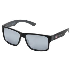 Mens U.S. Polo Assn.(R) Polarized Two-Tone Rectangle Sunglasses