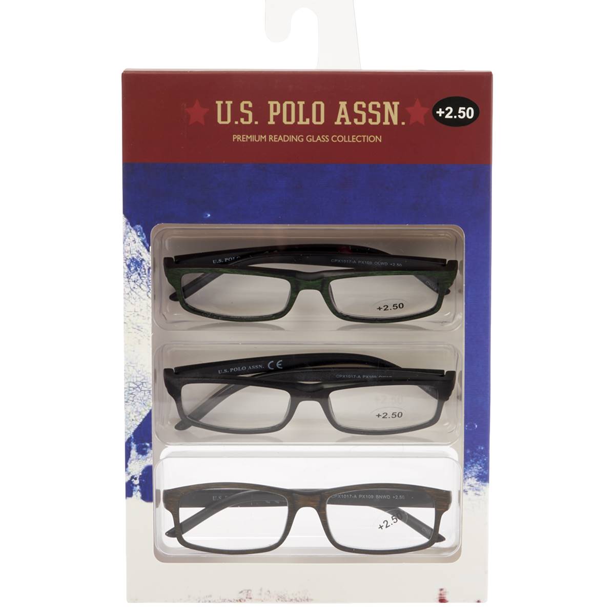 Mens U.S. Polo Assn.(R) Reader Glasses Set