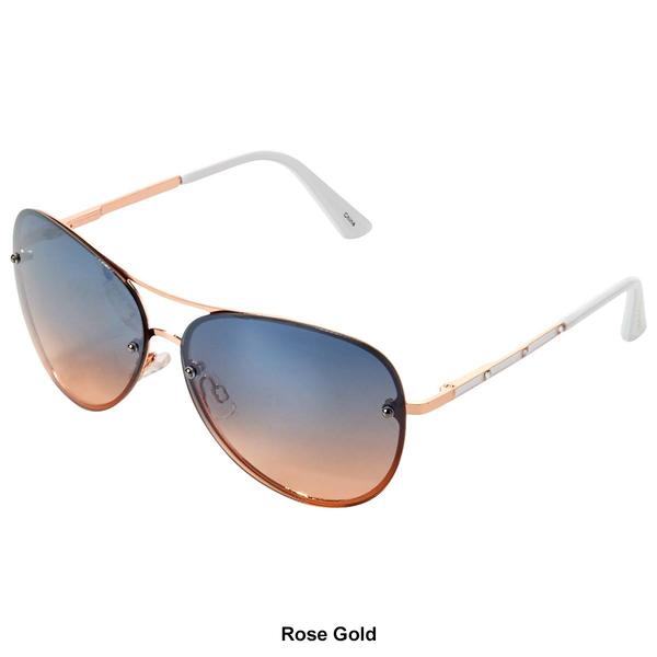 Womens Tahari Rhinestone Temple Aviator Sunglasses alternate view