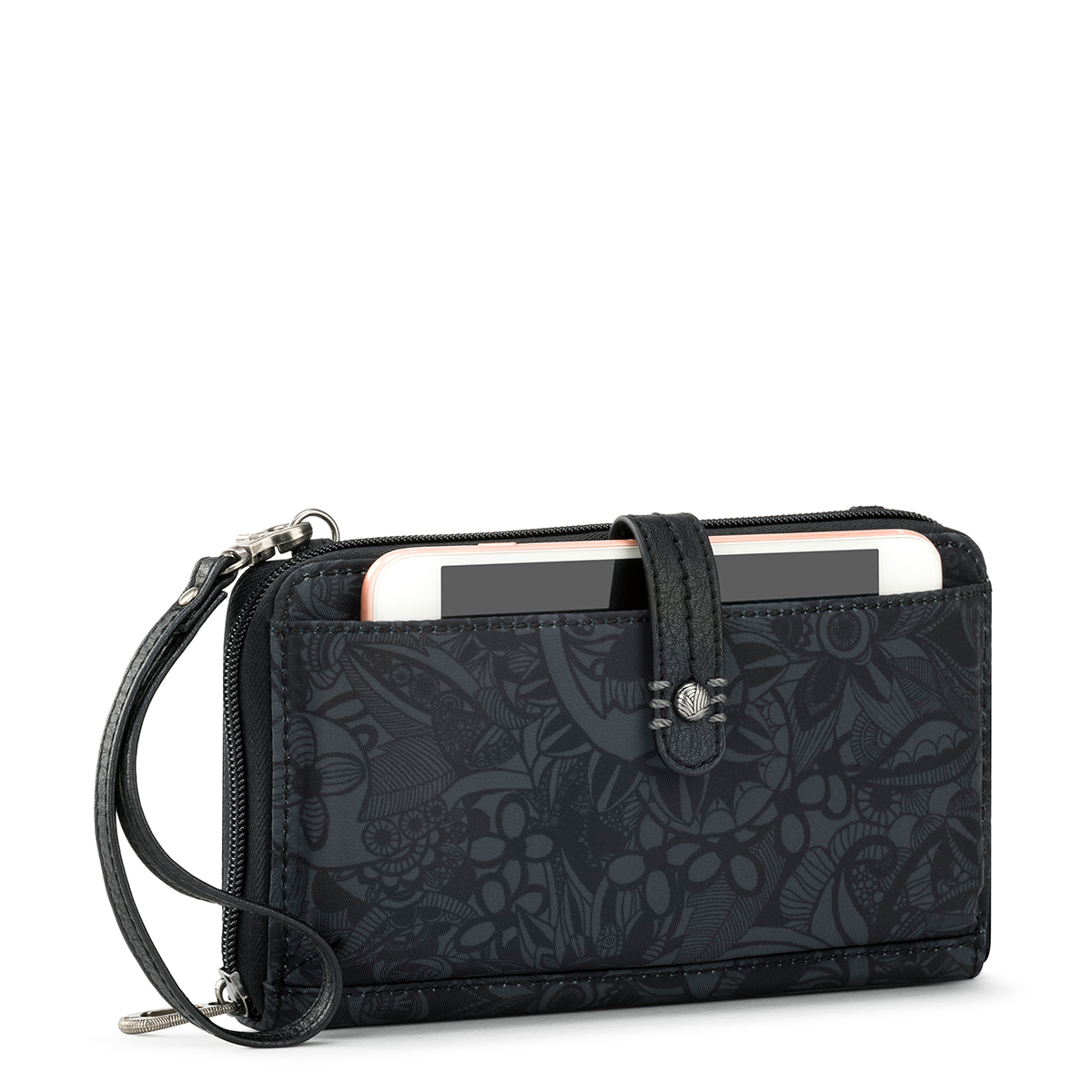 Sakroots Smartphone Black Spirit Desert Zip Around Wristlet