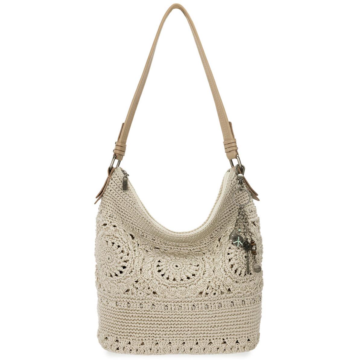 The Sak Sequoia Crochet Hobo - Natural Medallion