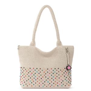 The Sak Gen Sold Carryall Crochet Tote - Ecru Multi-Beads