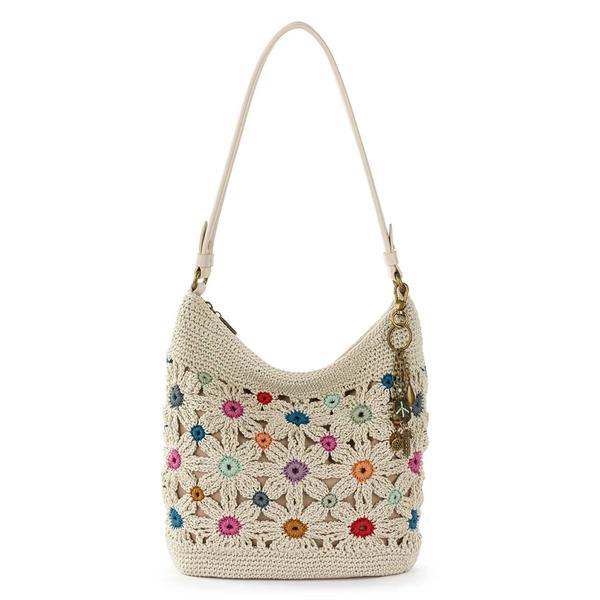 The Sak Sequoia Crochet Hobo - Natural Multi Flower