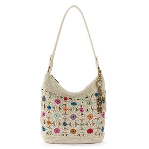 The Sak Sequoia Crochet Hobo - Natural Multi Flower