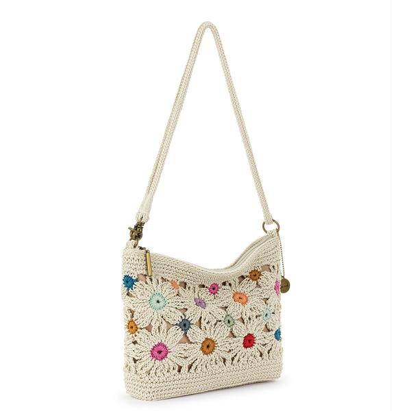 The Sak Lumi Crochet Crossbody - Natural Multi Flower alternate view