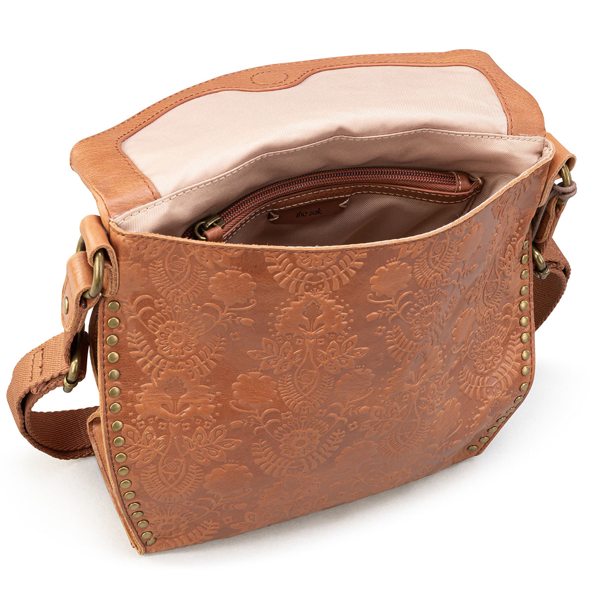 The Sak Silverlake Crossbody - Tobacco Floral Embossed