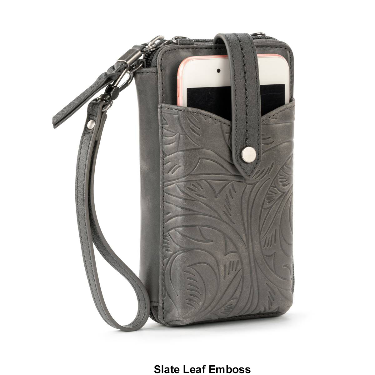 The Sak Silverlake North South Leaf Embossed Crossbody