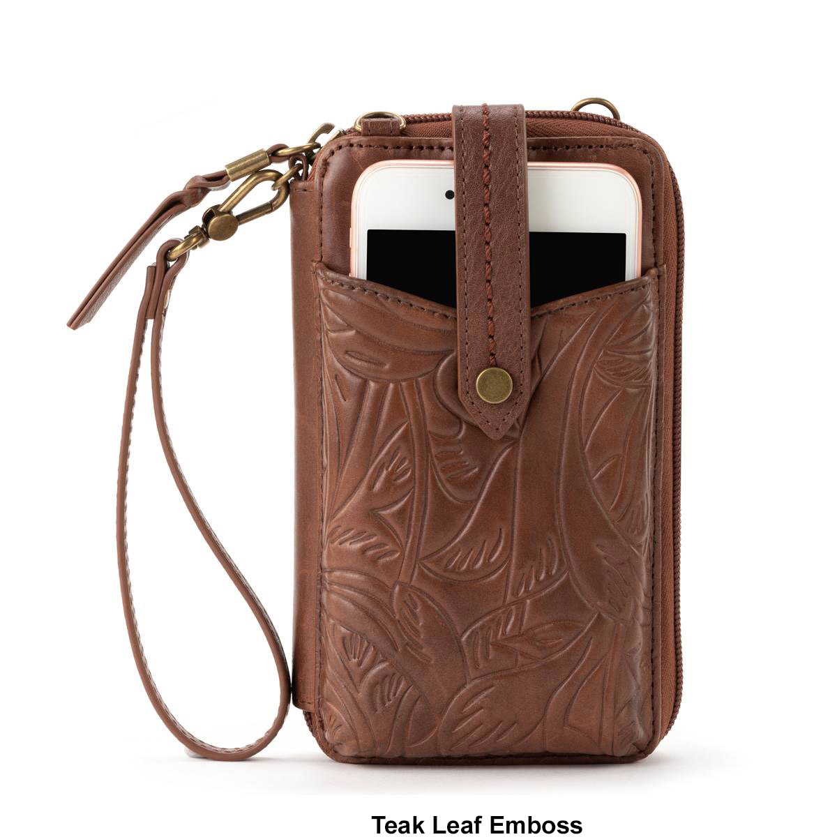 The Sak Silverlake North South Leaf Embossed Crossbody