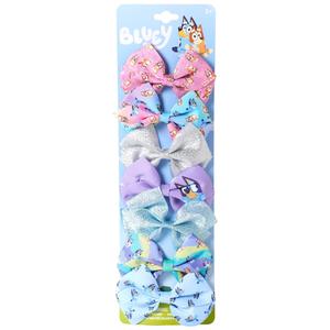 Girls 7pk. Bluey Bow Hair Clips