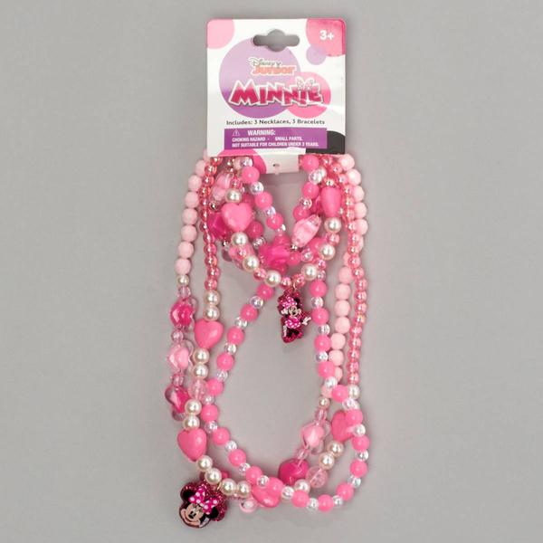 Girls Disney 6pc. Minnie Beaded Necklace and Bracelet Set