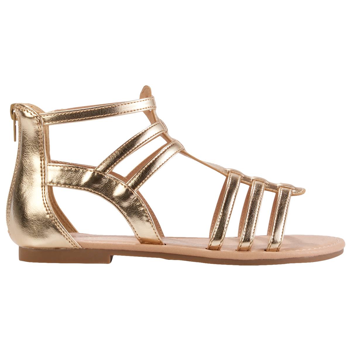 Big Girls White Mountain Metallic Gloree Strappy Sandals