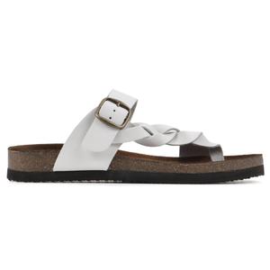 Womens White Mountain Crawford Leather Flip Flops alternate view