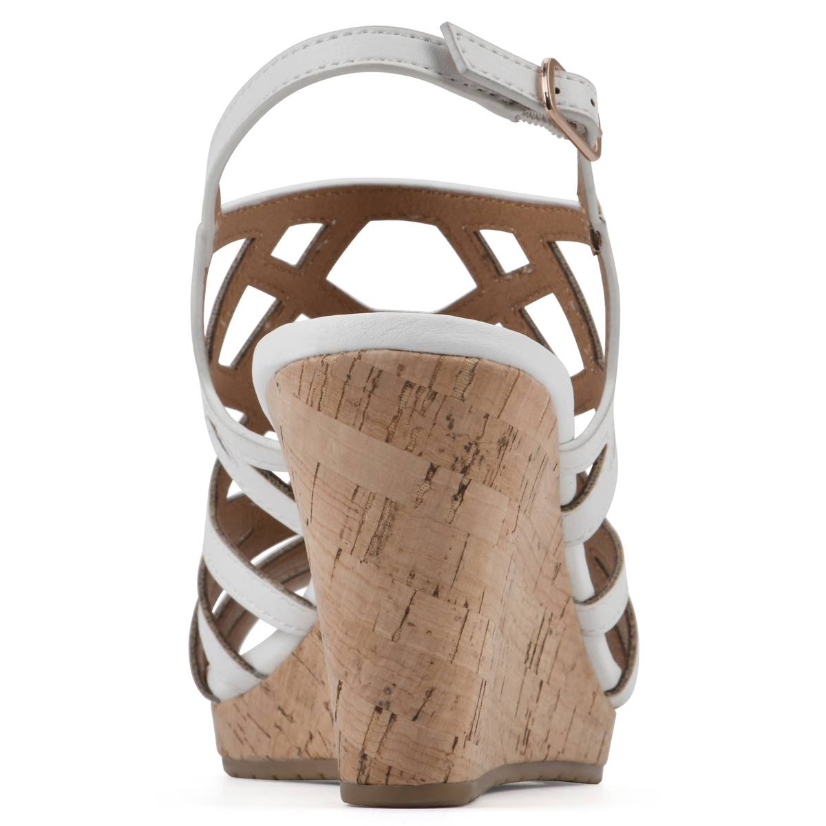 Womens White Mountain Flaming Cork Wedge Sandals