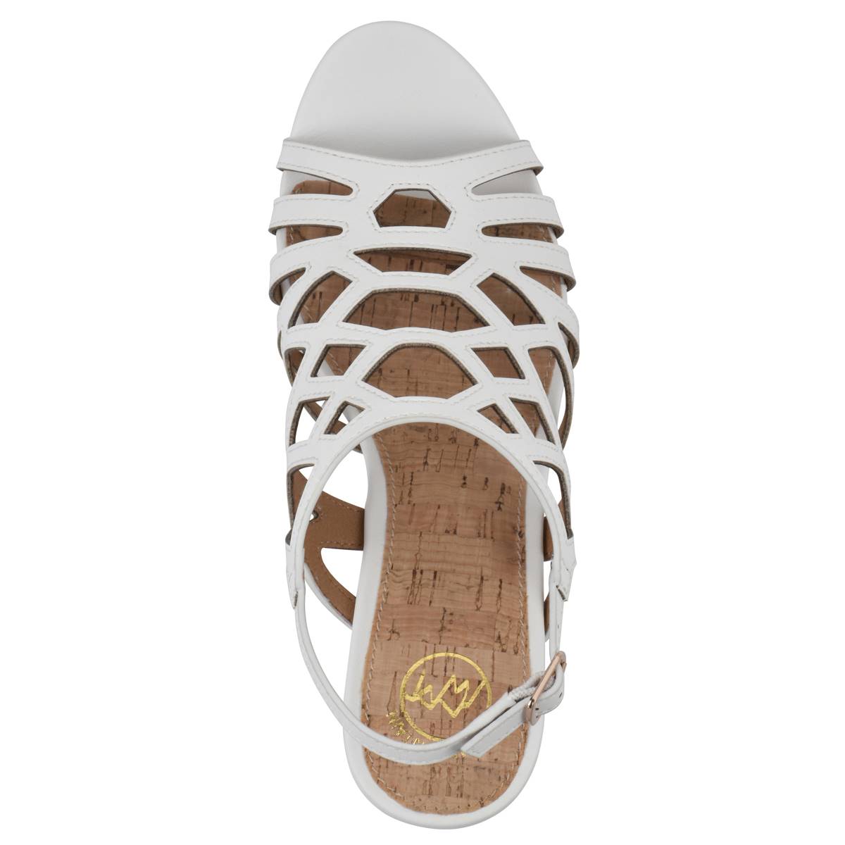 Womens White Mountain Flaming Cork Wedge Sandals