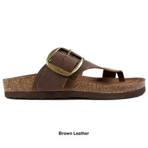 Womens White Mountain Harley Comfort Leather Footbed Sandals alternate view