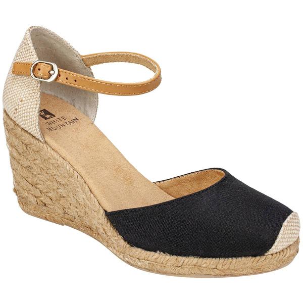 Womens White Mountain Mamba Wedge Espadrilles Sandals