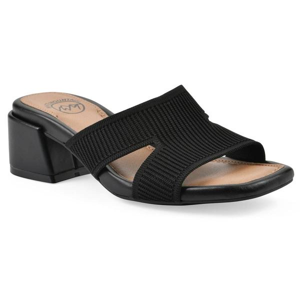 Womens White Mountain Milled Block Heel Sandals