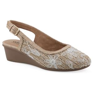 Womens Cliffs by White Mountain Boris Wedge Slingback Heels alternate view