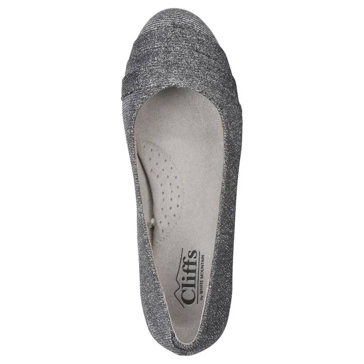 Womens Cliffs By White Mountain Clara Glitter Fabric Flats