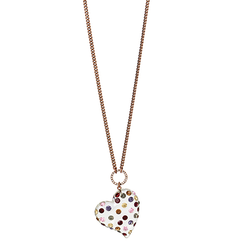 Betsey Johnson Multicolor Heart Pendant Necklace