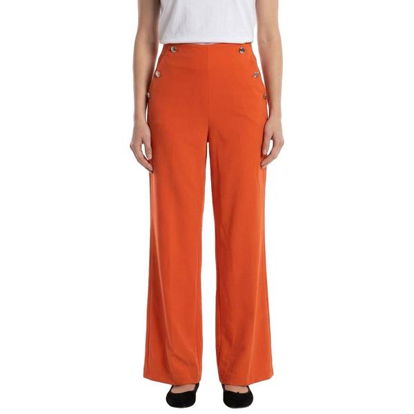 Womens One 5 One Solid Crepe Sailor Button Wide Leg Pants alternate view