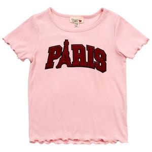 Girls (7-16) Dream Girl Short Sleeve Lettuce Edge Paris Tee alternate view