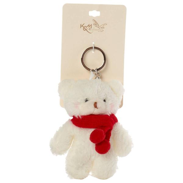 K&M Accessories Teddy Bear with Red Scarf Charm