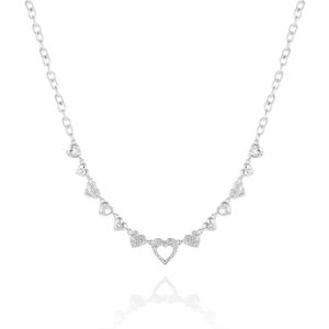 GUESS Heart Logo Crystal Accents Pendant Necklace